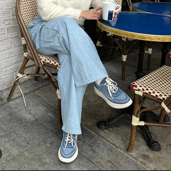 Dolce Vita Dolen Navy Blue Sneakers – Women's Size 6.5, Stylish Platform - Picture 4 of 7